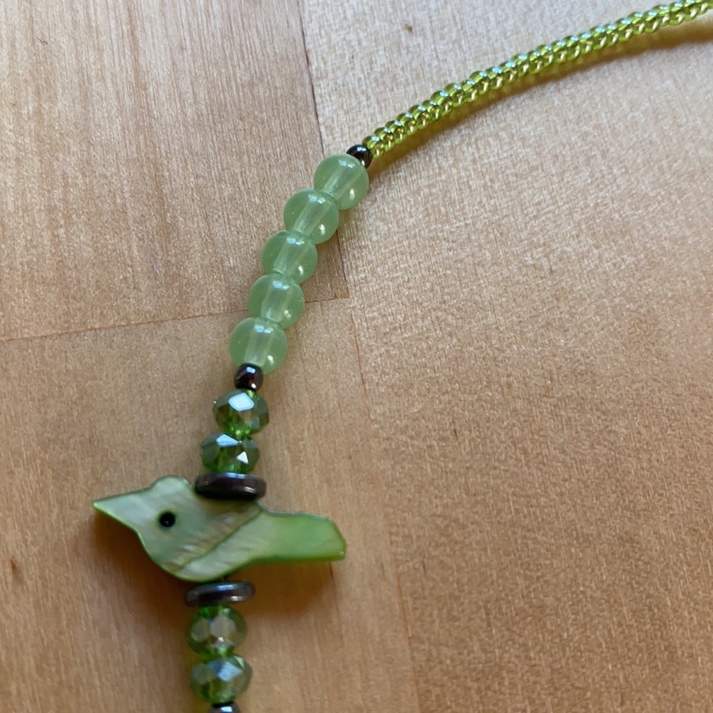 Matching beaded bracelet and necklace